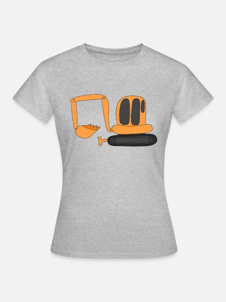 Bagger - Frauen T-Shirt - Grau meliert