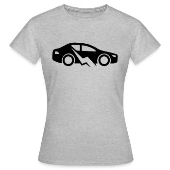 E-Auto Elektroauto - Frauen T-Shirt - Grau meliert - Vorne - AI Model Female 172 dark (172cm)