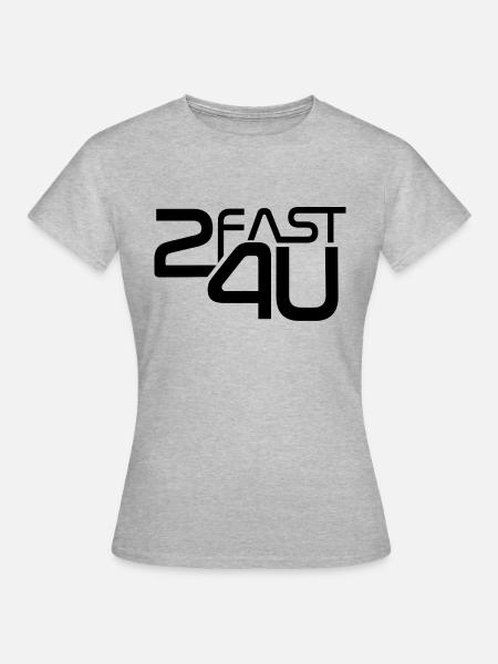 2fast4U Logo - Frauen T-Shirt - Grau meliert