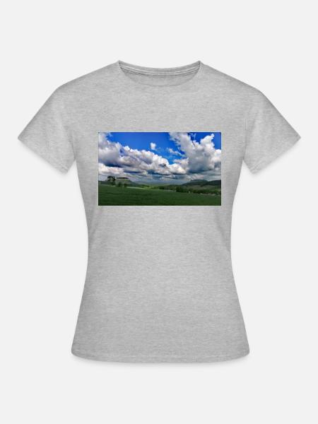 sächsische schweiz, Natur - Frauen T-Shirt - Grau meliert