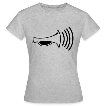 Klaxon A1 - T-shirt Femme - gris chiné - Devant - AI Model Female 172 dark (172cm)