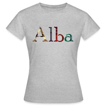 Alba - Frauen T-Shirt - Grau meliert - Vorne - AI Model Female 172 dark (172cm)