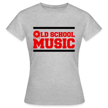 Musique old school - T-shirt Femme - gris chiné - Devant - AI Model Female 172 dark (172cm)