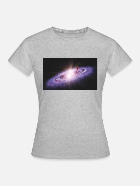 Universum Milchstraße - Frauen T-Shirt - Grau meliert