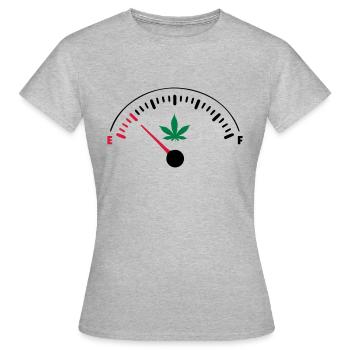 EMPTY Ganja - Frauen T-Shirt - Grau meliert - Vorne - AI Model Female 172 dark (172cm)