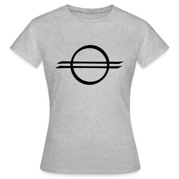 Vergebung, indianisch/schamanisches Symbol - Frauen T-Shirt - Grau meliert - Vorne - AI Model Female 172 dark (172cm)