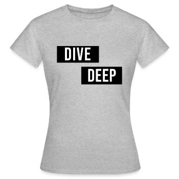 Dive Deep Inspiration - T-shirt Femme - gris chiné - Devant - AI Model Female 172 dark (172cm)