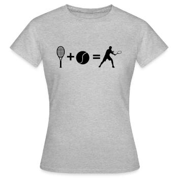 tennis - T-shirt Femme - gris chiné - Devant - AI Model Female 172 dark (172cm)