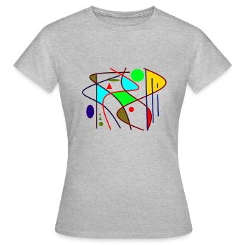 Modern - Frauen T-Shirt - Grau meliert - Vorne - AI Model Female 172 dark (172cm)