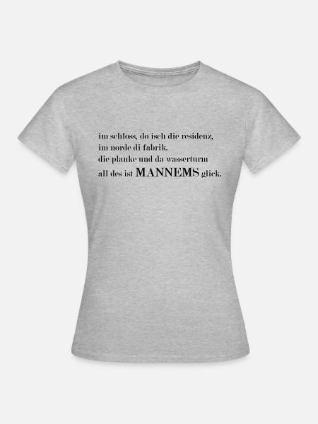 Mannems Glick - Mannheim - Frauen T-Shirt - Grau meliert