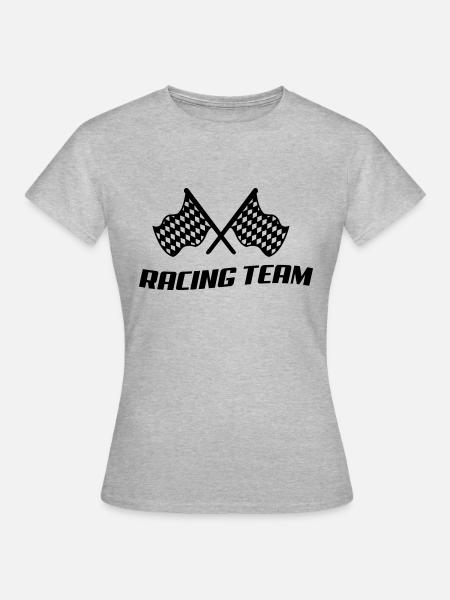 racing_team - Frauen T-Shirt - Grau meliert