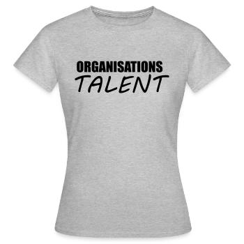 organisationstalent - organisation - talent - Frauen T-Shirt - Grau meliert - Vorne - AI Model Female 172 dark (172cm)