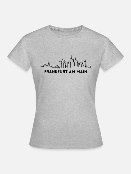 Frankfurt am Main, FFM - Frauen T-Shirt - Grau meliert