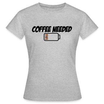 Coffee Needed - Women's T-Shirt - heather grey - Front - AI Model Female 172 dark (172cm)