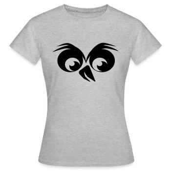 Oiseau en colère - T-shirt Femme - gris chiné - Devant - AI Model Female 172 dark (172cm)