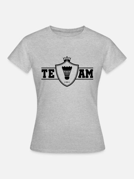 Badminton Team - Frauen T-Shirt - Grau meliert