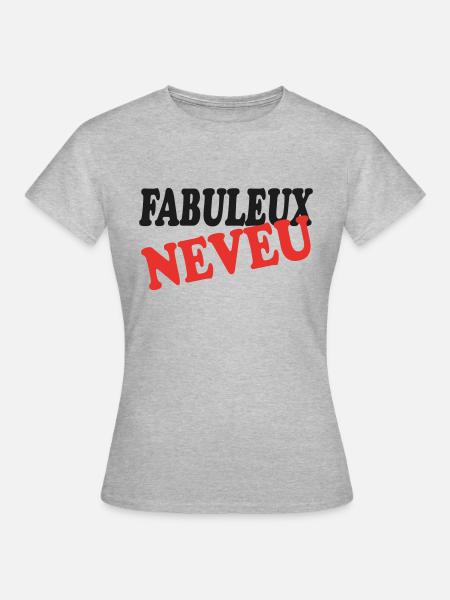 FABELHAFTER NEFFE - Frauen T-Shirt - Grau meliert