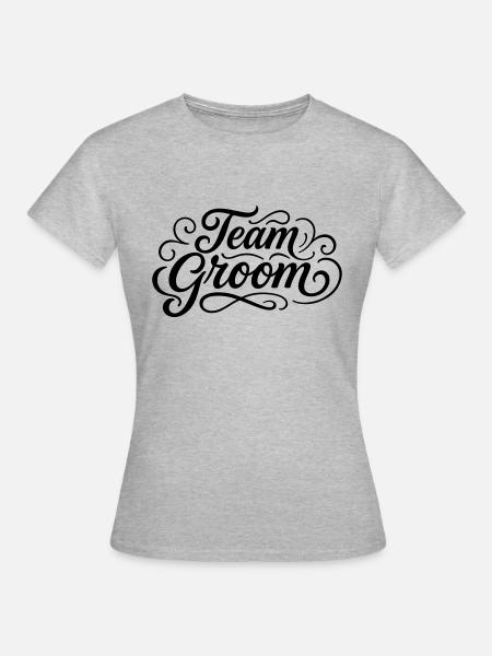 Team Groom - Frauen T-Shirt - Grau meliert