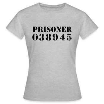 prisoner / detainee - Women's T-Shirt - heather grey - Front - AI Model Female 172 dark (172cm)