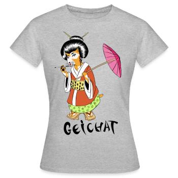 Geisha - Geichat - Women's T-Shirt - heather grey - Front - AI Model Female 172 dark (172cm)