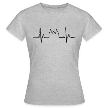 2541614 14150662 luebeck - T-shirt Femme - gris chiné - Devant - AI Model Female 172 dark (172cm)