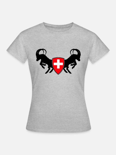 schweiz - Frauen T-Shirt - Grau meliert