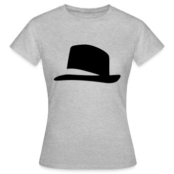 hat jackson - Women's T-Shirt - heather grey - Front - AI Model Female 172 dark (172cm)