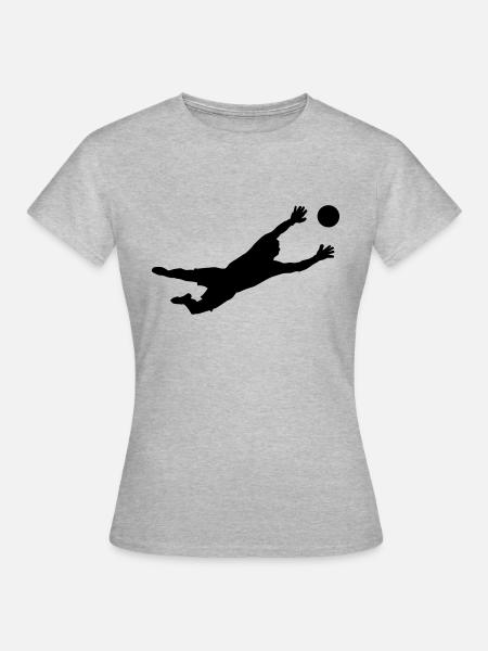 Torwart - Frauen T-Shirt - Grau meliert