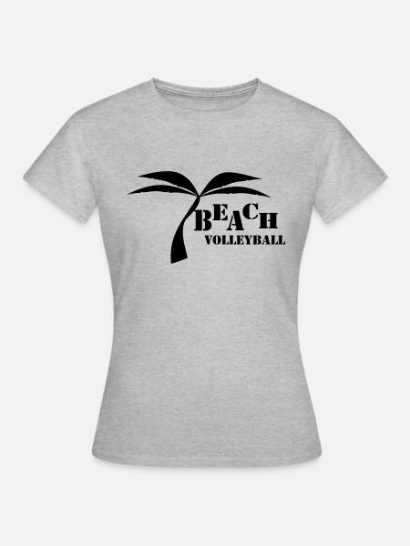 Beach volleyball - Frauen T-Shirt - Grau meliert