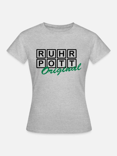 RUHRPOTT - Original - Frauen T-Shirt - Grau meliert