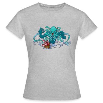 Cthulhu Awakens! - Women's T-Shirt - heather grey - Front - AI Model Female 172 dark (172cm)