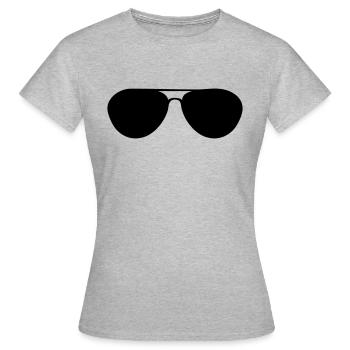 Sonnenbrille - Frauen T-Shirt - Grau meliert - Vorne - AI Model Female 172 dark (172cm)