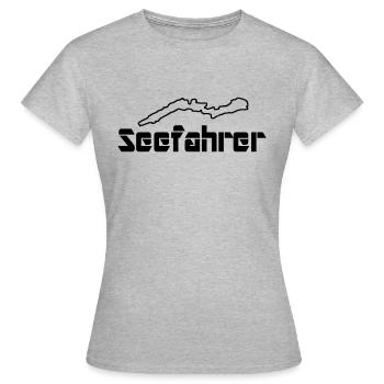 Seefahrer - Frauen T-Shirt - Grau meliert - Vorne - AI Model Female 172 dark (172cm)