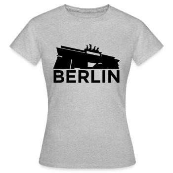 brandenburger tor berlin - Frauen T-Shirt - Grau meliert - Vorne - AI Model Female 172 dark (172cm)