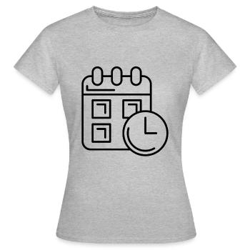 Calendar - Women's T-Shirt - heather grey - Front - AI Model Female 172 dark (172cm)