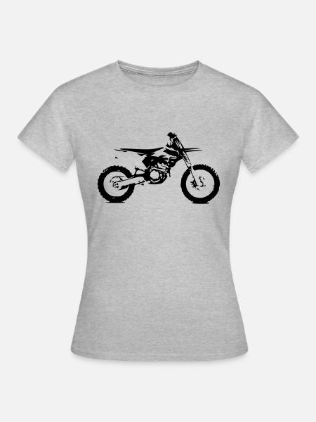Motocross Motorrad - Frauen T-Shirt - Grau meliert
