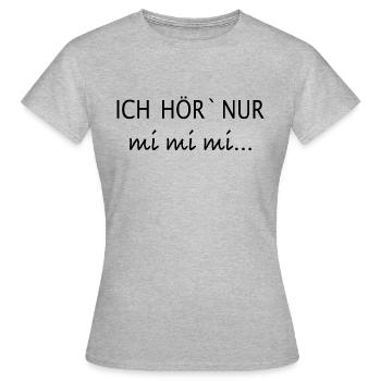 mi mi mi - Frauen T-Shirt - Grau meliert - Vorne - AI Model Female 172 dark (172cm)