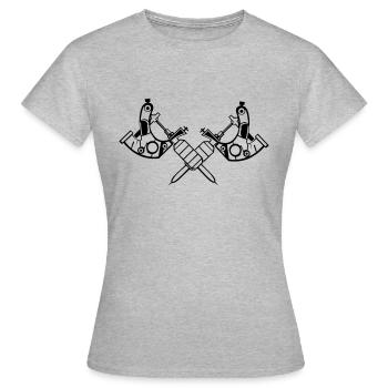 Tattoo Machine - Women's T-Shirt - heather grey - Front - AI Model Female 172 dark (172cm)