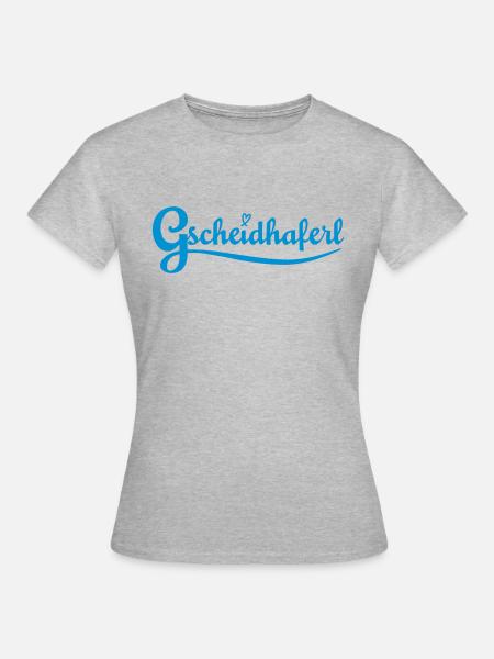 Gscheidhaferl - für liebenswerte Klugscheißer - Frauen T-Shirt - Grau meliert