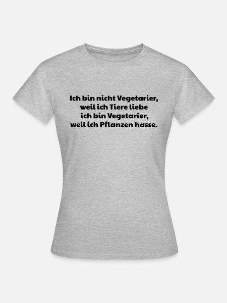 Vegetarier - Frauen T-Shirt - Grau meliert