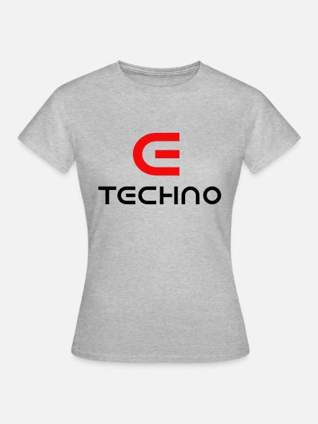 techno - technofans und mehr - Frauen T-Shirt - Grau meliert