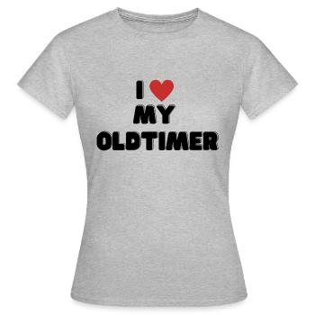 I love my Oldtimer - Frauen T-Shirt - Grau meliert - Vorne - AI Model Female 172 dark (172cm)