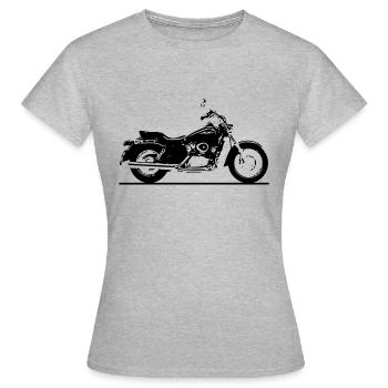 Chopper - Frauen T-Shirt - Grau meliert - Vorne - AI Model Female 172 dark (172cm)