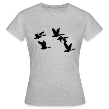 groupe oies rieuse - T-shirt Femme - gris chiné - Devant - AI Model Female 172 dark (172cm)