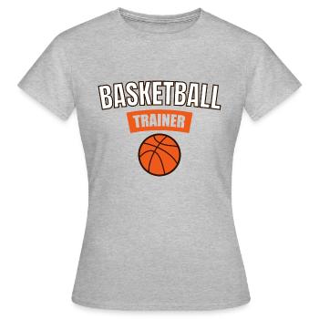 Basketball Trainer Coach - Women's T-Shirt - heather grey - Front - AI Model Female 172 dark (172cm)