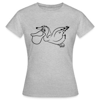 Voiture volante de mer d'oiseau d'oiseau de mer de pélican - T-shirt Femme - gris chiné - Devant - AI Model Female 172 dark (172cm)