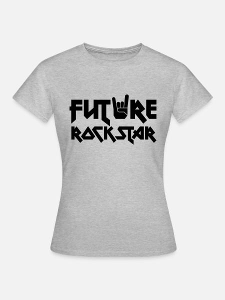 future rock star - Frauen T-Shirt - Grau meliert