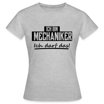 ich bin mechaniker - Frauen T-Shirt - Grau meliert - Vorne - AI Model Female 172 dark (172cm)