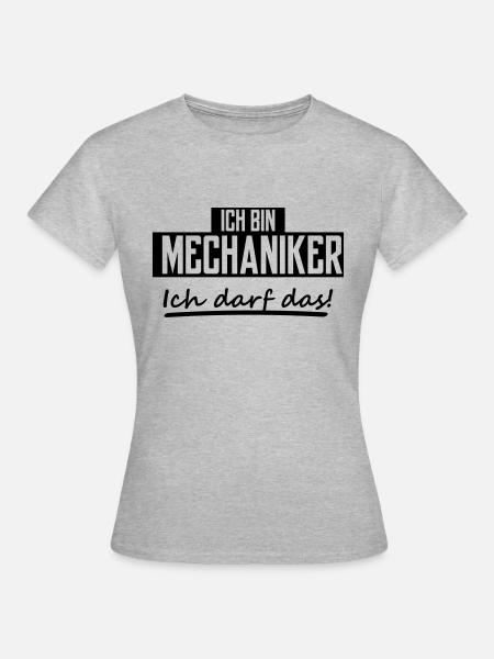 ich bin mechaniker - Frauen T-Shirt - Grau meliert