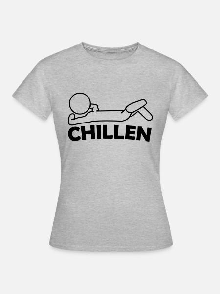 chillen - Frauen T-Shirt - Grau meliert